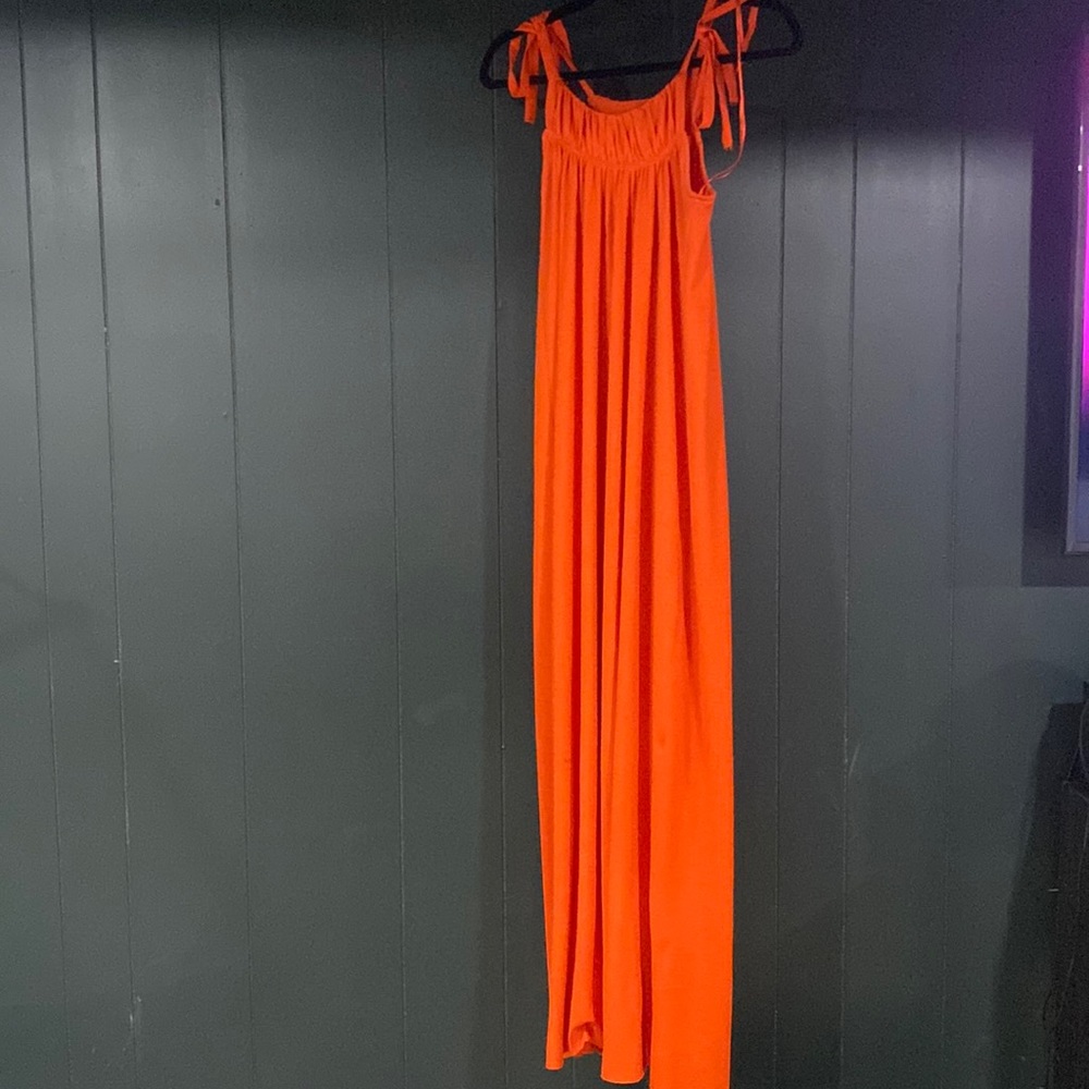 Red zara maxi dress